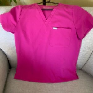 Figs Catarina One-Pocket Scrub Top - Pink